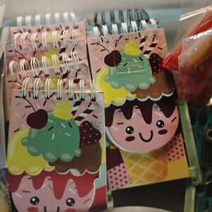 Fun ice cream notepads, unicorn wall decor,pompom kits,rainbow pouch's, rainbow